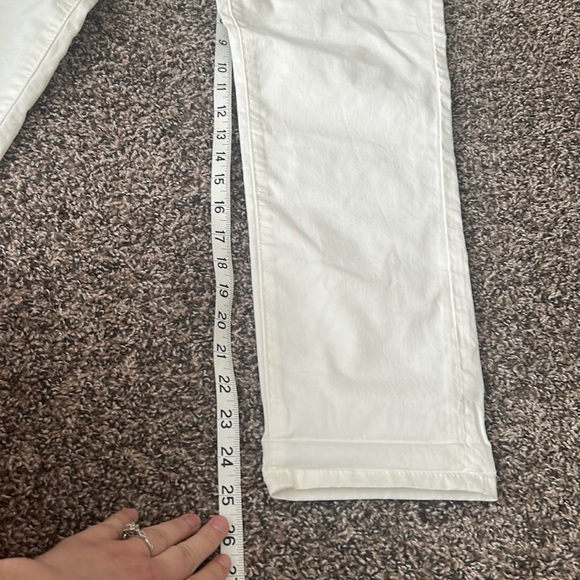 NWT Calvin Klein White Denim Jeans Skinny Crop 8 - Picture 9 of 12